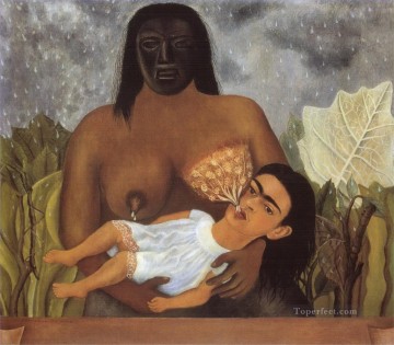 Frida Kahlo Painting - My Nurse and I feminism Frida Kahlo